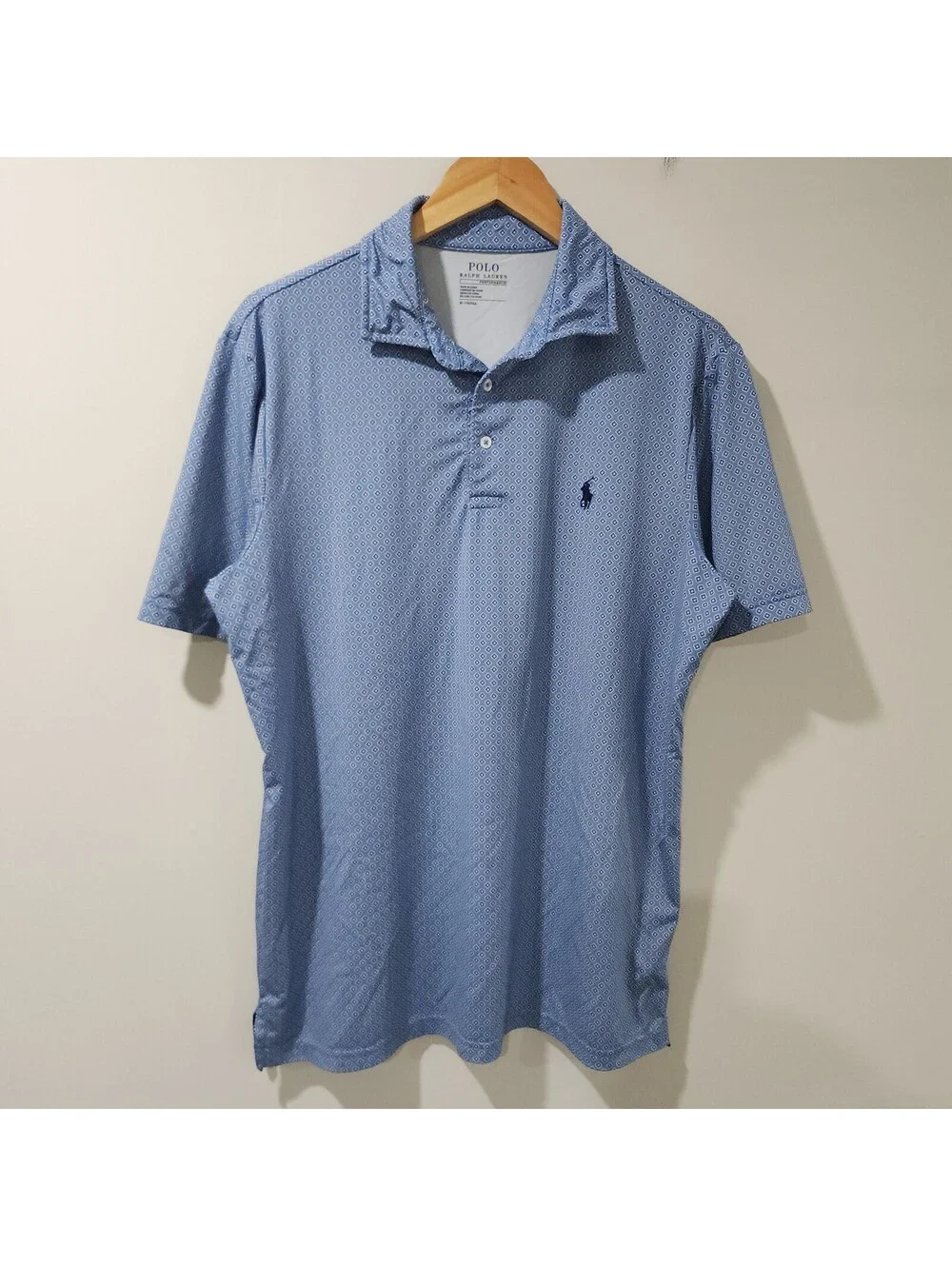 Polo Ralph Lauren Performance Stretch Shirt Medallion All Over Golf Mens Medium